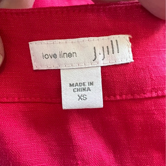 J. Jill Love Linen Sleeveless V-Neck A-Line Dress Women’s Size XS 100% Linen - Picture 4 of 5